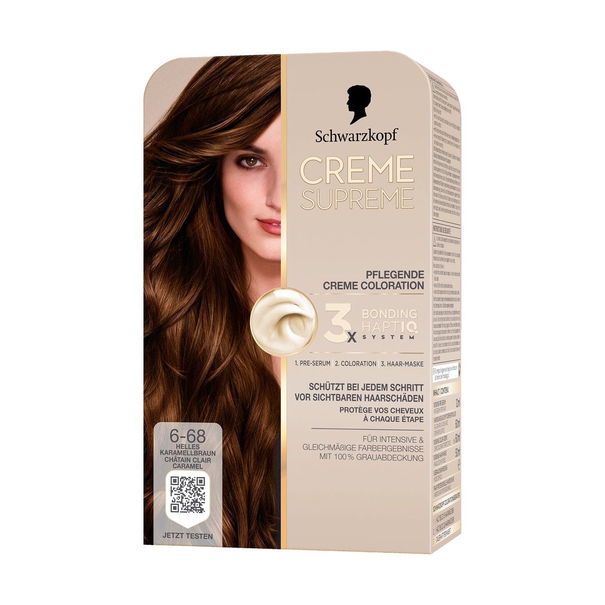 Creme Supreme Haarfarbe Helles Karamellbraun 6-68