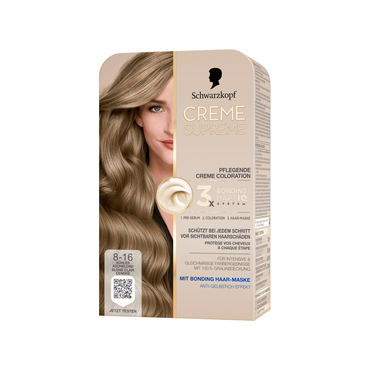 Creme Supreme Haarfarbe Kühles Aschblond 8-16