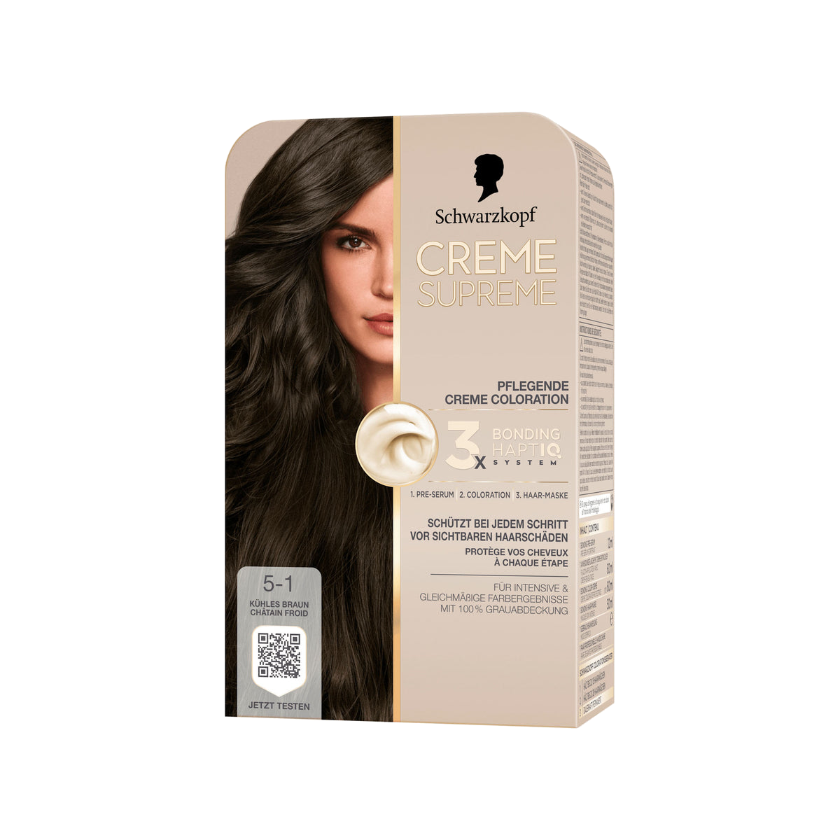 Creme Supreme Haarfarbe Kühles Braun S5-1
