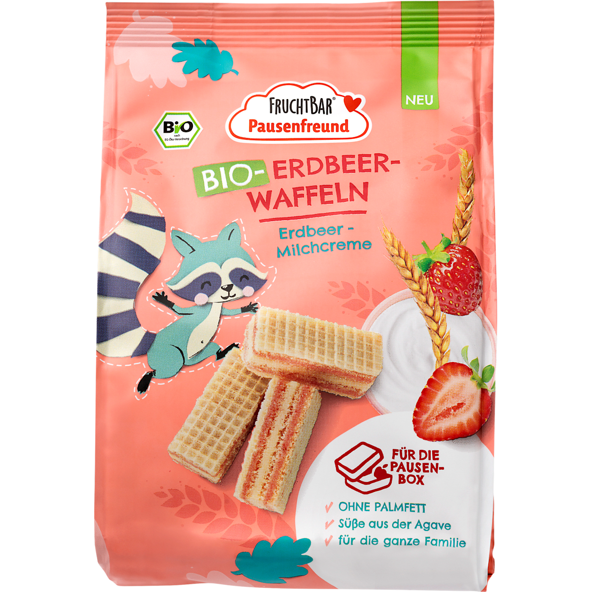 Bio Fruchtbar Erdbeer-Waffeln 100g