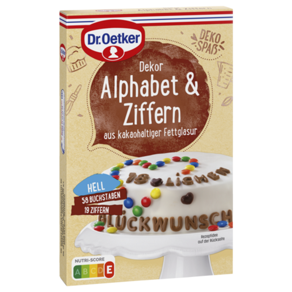Dr.Oetker Dekor Alphabet&Ziffern 58g