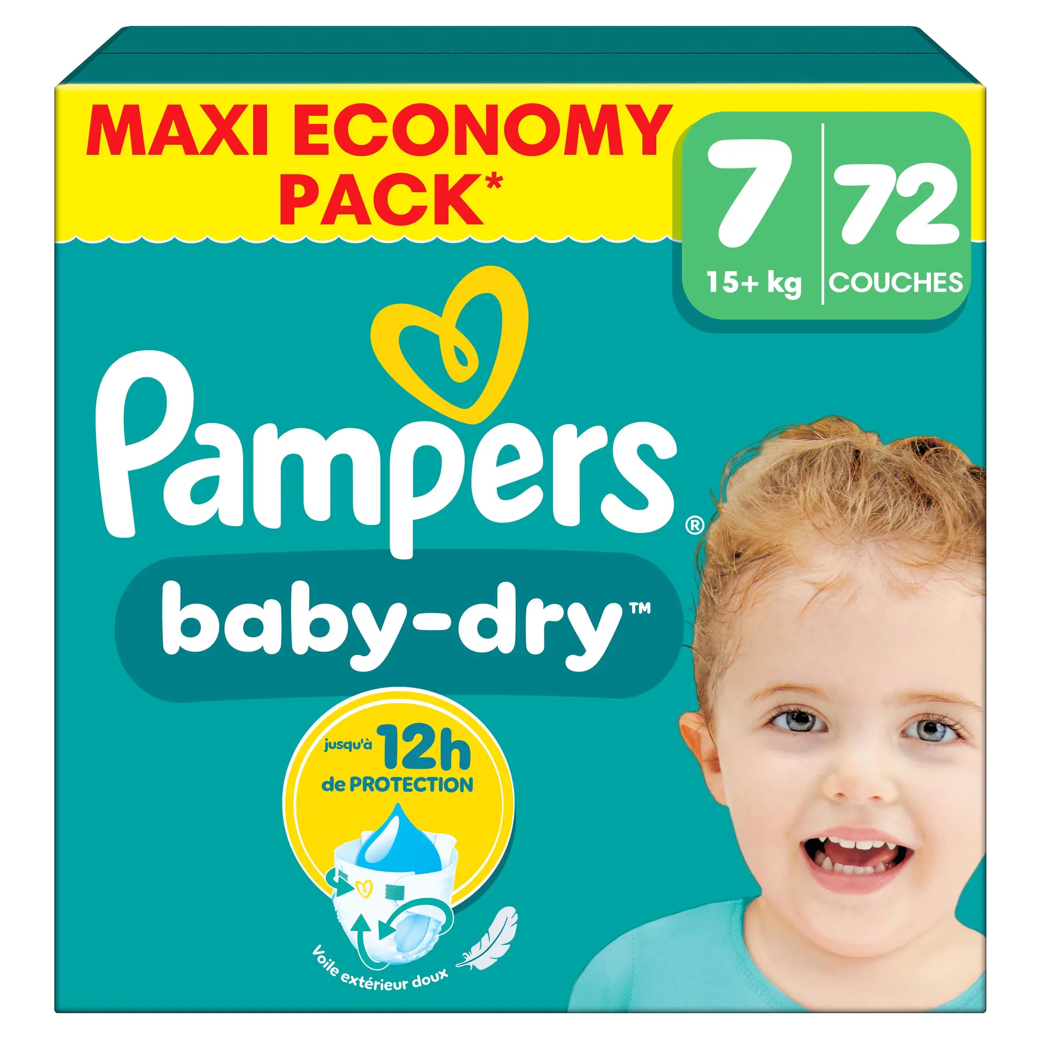 Pampers Baby Dry Windeln Extra Large Maxi Pack 15+kg Gr.7 72ST