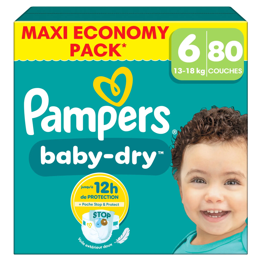 Pampers Baby Dry Windeln Extra Large Maxi Pack 13-18kg Gr.6 80ST