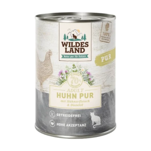 Wildes Land Katze Nassfutter - Huhn PUR mit Distelöl 200g
