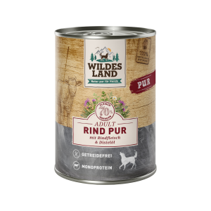 Wildes Land Hund Nassfutter Rind Pur mit Distelöl 400g