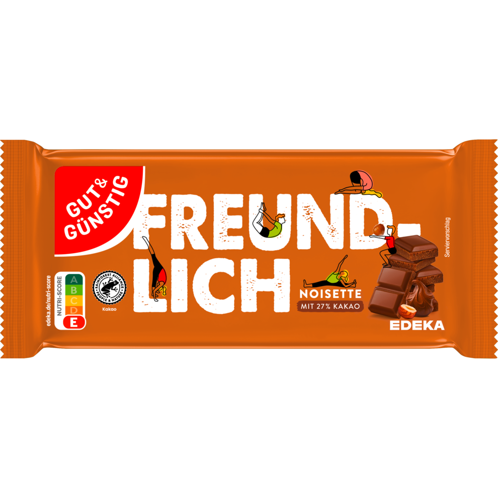 GUT&GÜNSTIG Tafelschokolade Noisette 100g