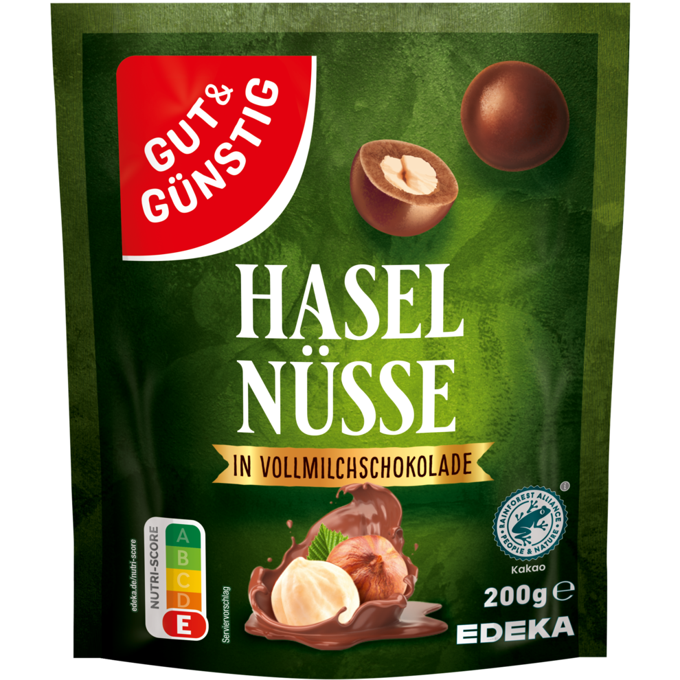 GUT&GÜNSTIG schokolierte Haselnüsse 200g