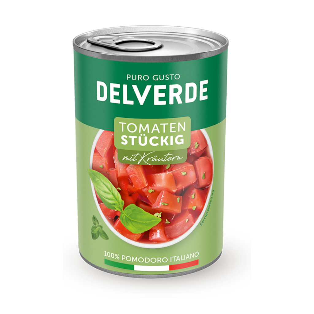 Delverde Stückige Tomaten mit Kräutern 400g