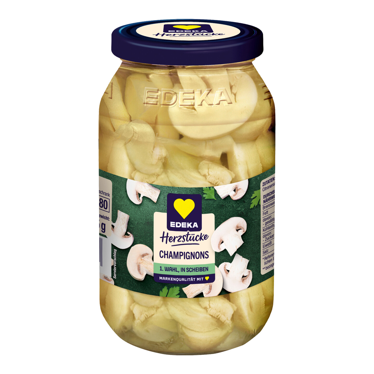 EDEKA Herzstücke шампиньоны ломтики 1.Wahl 530g