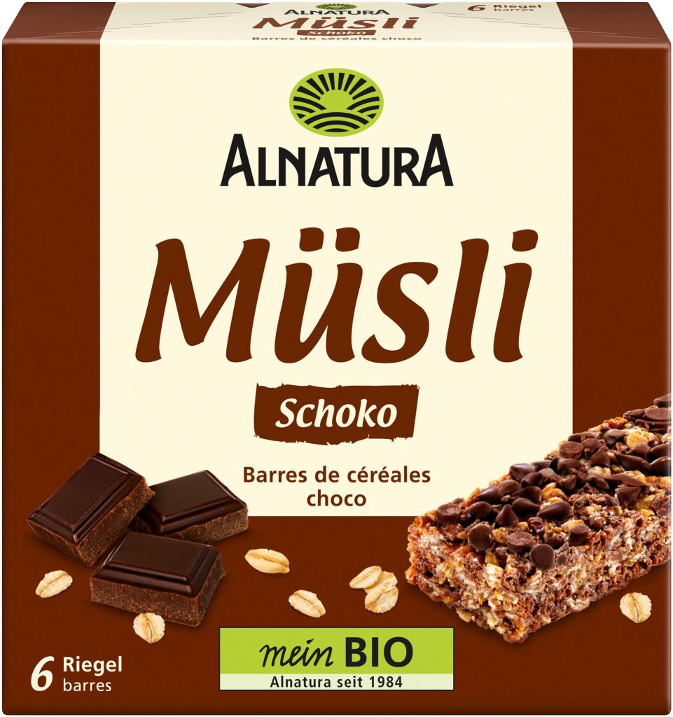 Bio Alnatura мюсли батончик шоколад 150g