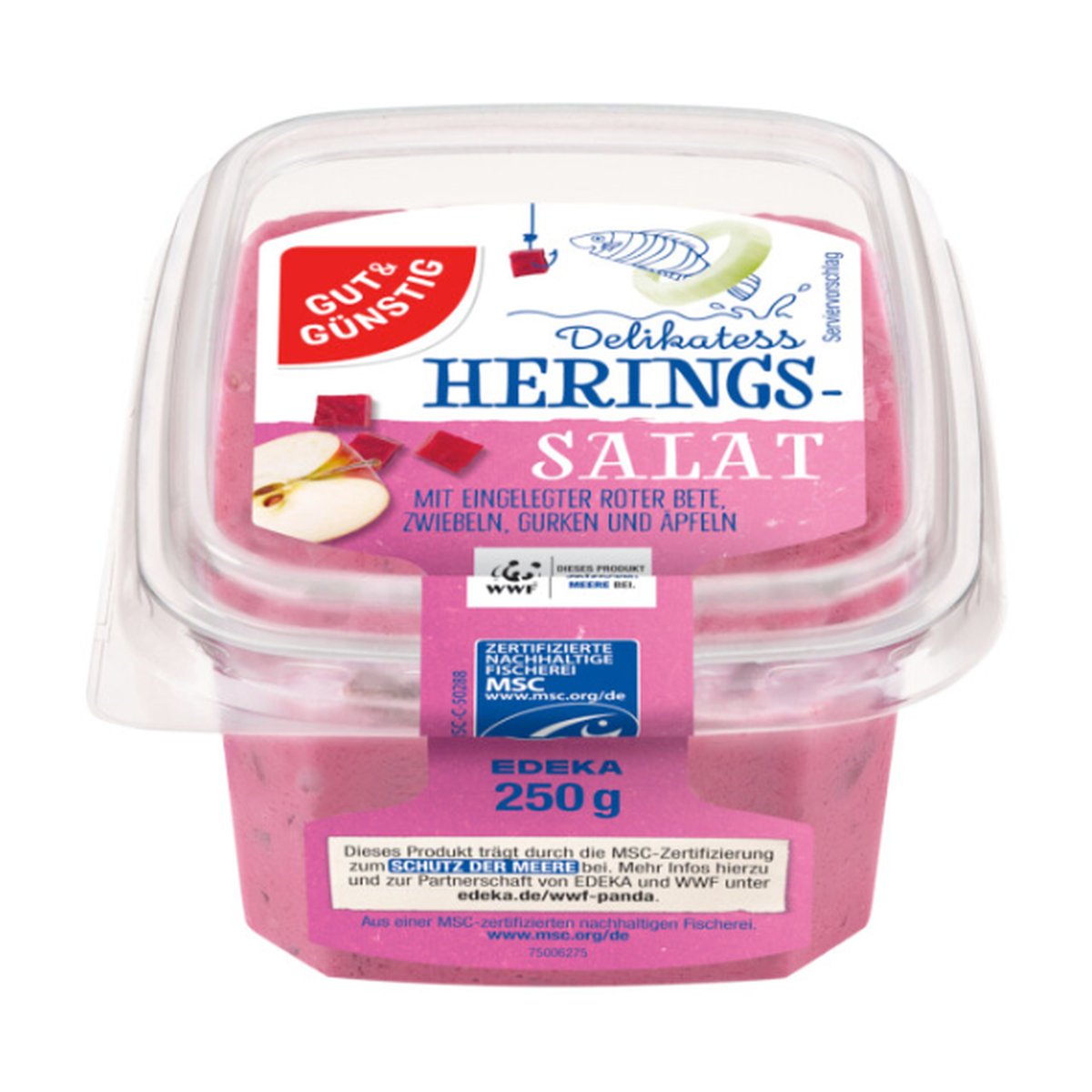MSC GUT&GÜNSTIG Heringssalat rot 250g