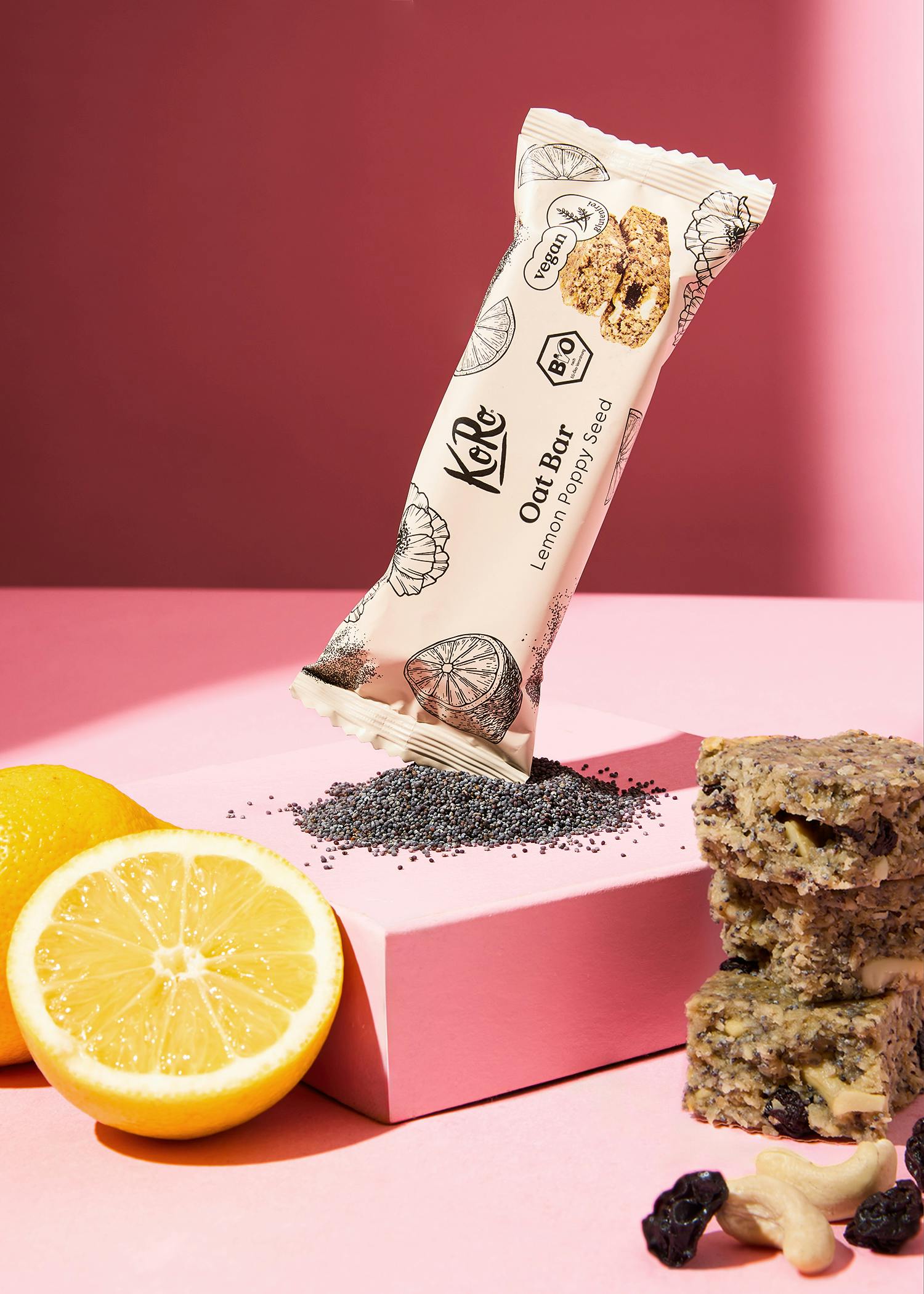 Bio Koro Oat Bar Lemon Poppy Seed 60g