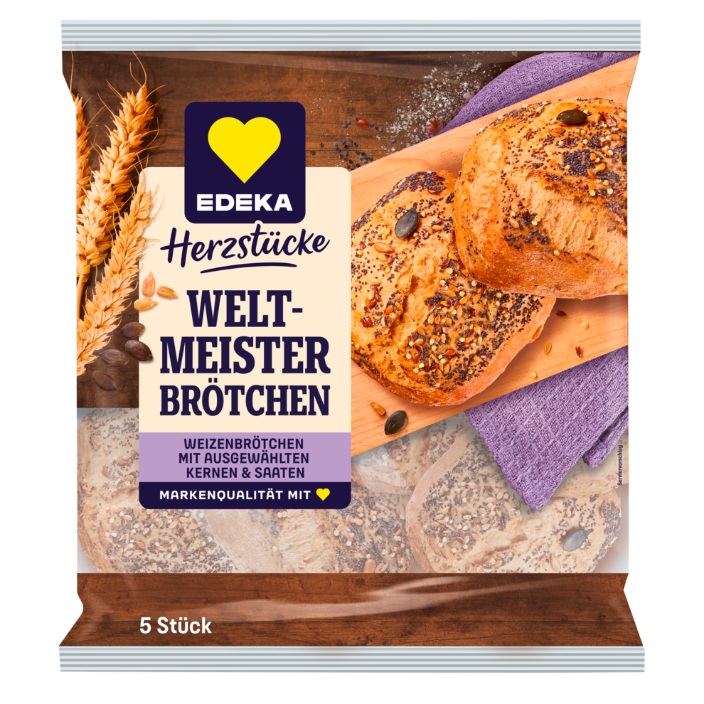 EDEKA Herzstücke Weltmeisterbrötchen 5ST 400g