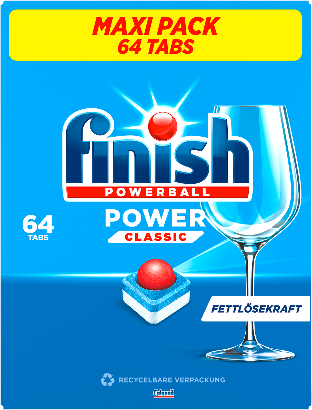 Finish Power Classic Maxipack Fresh 64Tabs 832g