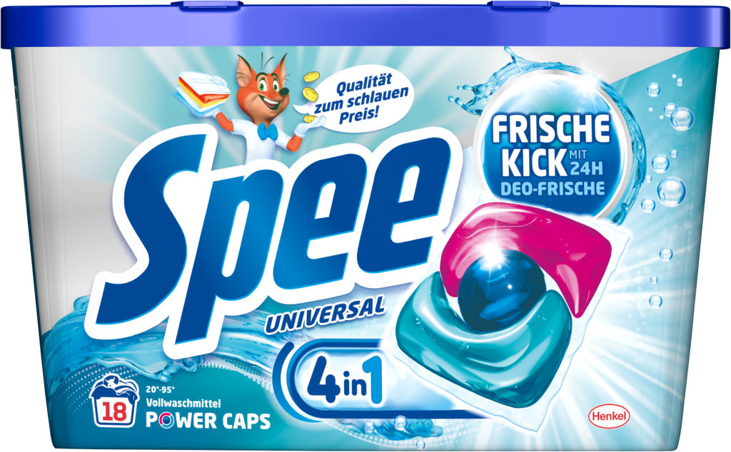 Spee Vollwaschmittel Power-Caps Frische Kick 18WL 216g