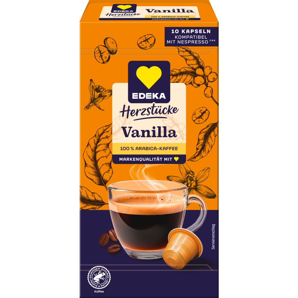 EDEKA Herzstücke Kaffeekapseln Neskom Vanille 50g