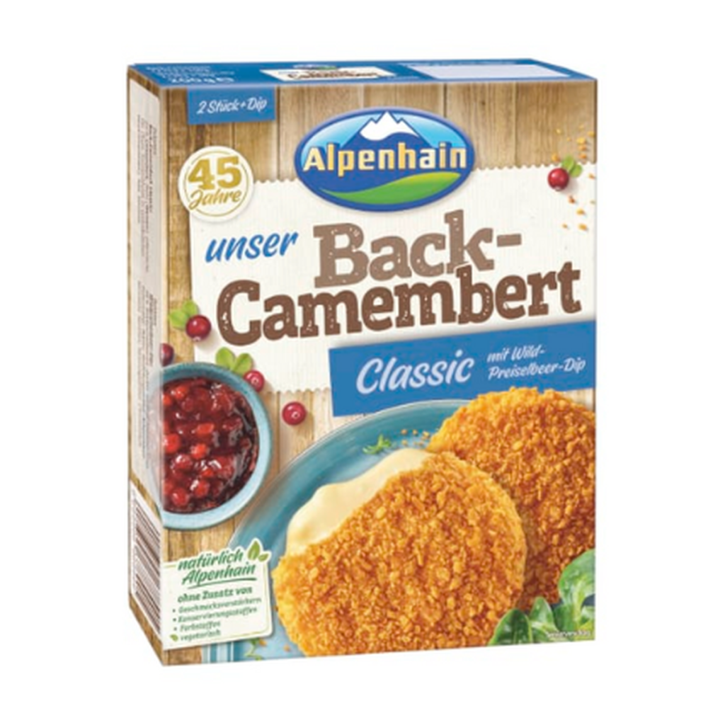 Alpenhain Back-Camembert Classic 2x75g+Wildpreiselbeerdip 2x25g