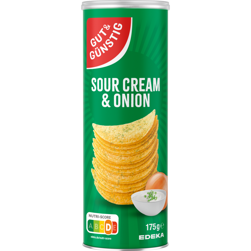 GUT&GÜNSTIG Stapelchips Sour Cream&Onion 175g