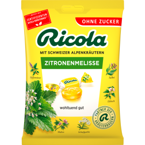 Ricola Zitronenmelisse ohne Zucker 75g