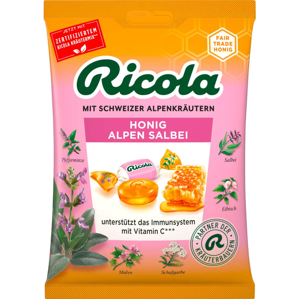 Ricola Honig Alpen Salbei mit Zucker 75g