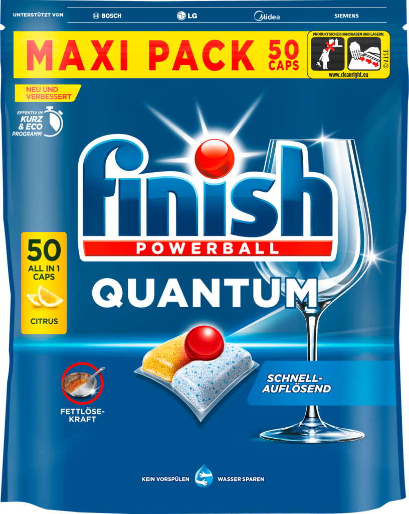 Finish Quantum Maxipack Citrus 50Caps 520g