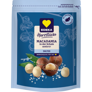 EDEKA Herzstücke Macadamia in der Schale geröstet salted 200g