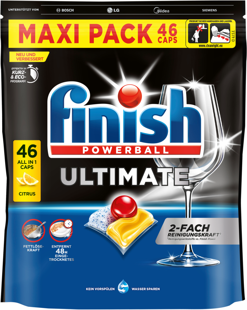 Finish Ultimate Maxipack Citrus 46Caps 593g