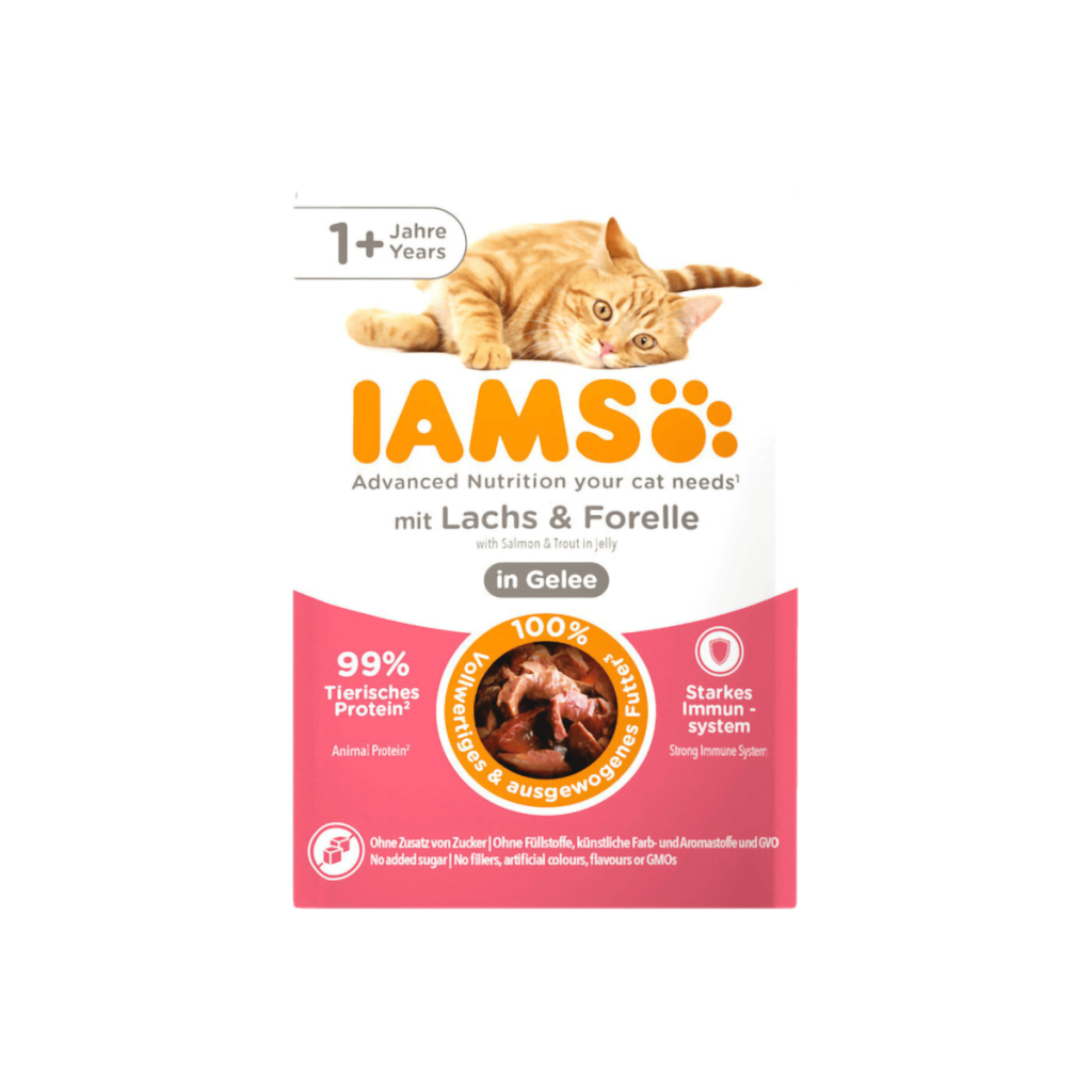 Iams Advanced Nutrition Katze Lachs & Forelle Gelee ab 1 Jahr 85g
