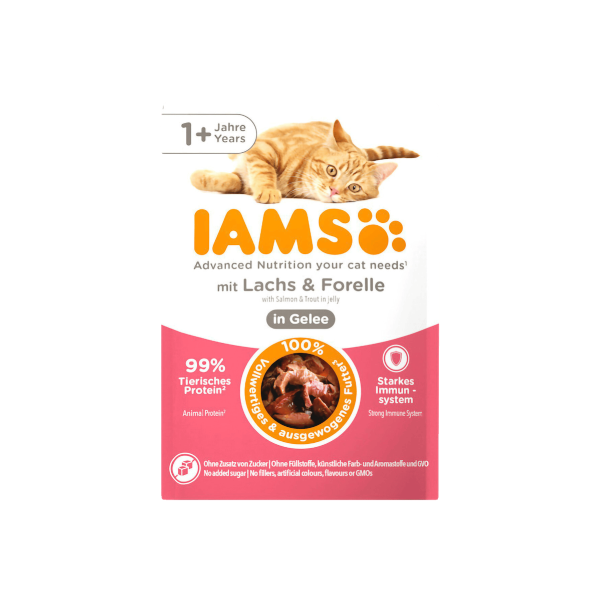 Iams Advanced Nutrition Katze Lachs & Forelle Gelee ab 1 Jahr 85g