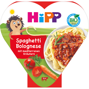 Bio Hipp Spaghetti Bolognese mit mediterranen Kräutern 250g