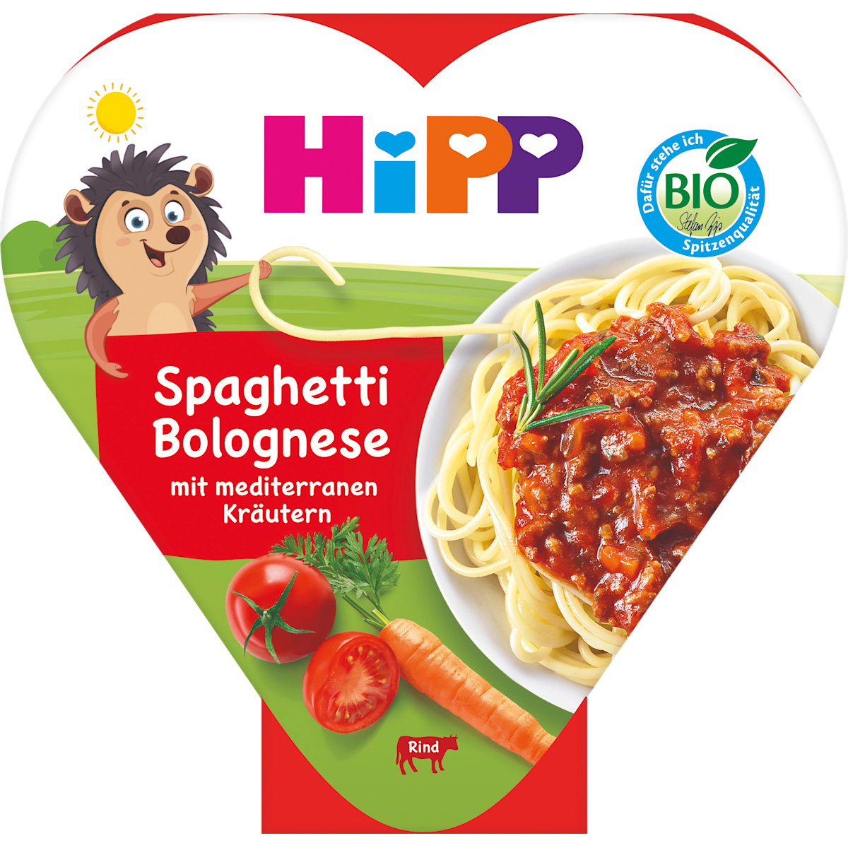 Bio Hipp Spaghetti Bolognese mit mediterranen Kräutern 250g