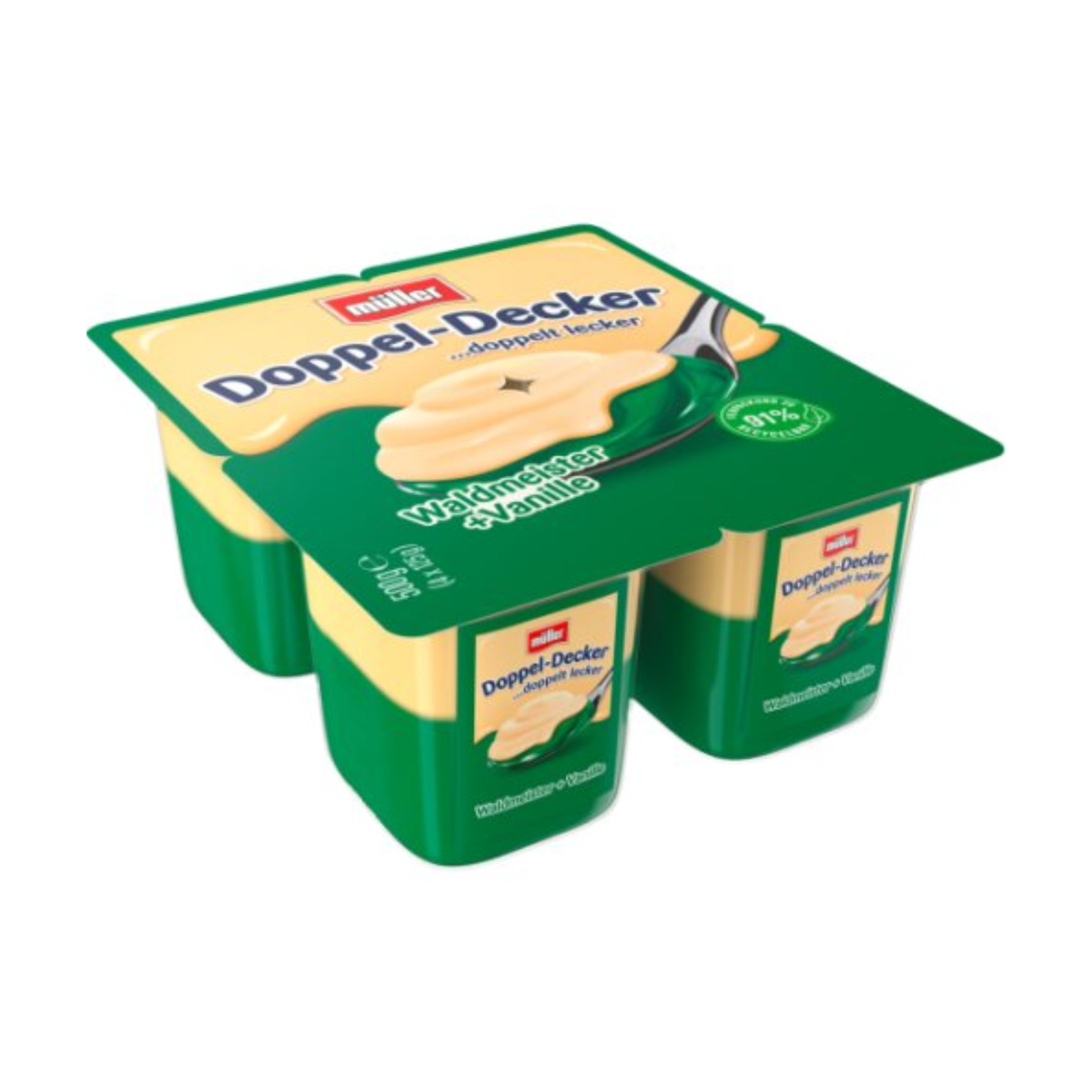 Müller Doppeldecker Waldmeister & Vanillesosse 4x125g