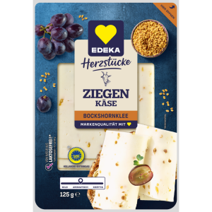 EDEKA Herzstücke Ziegenkäse Bockshornklee Scheiben 50% 125g VLOG