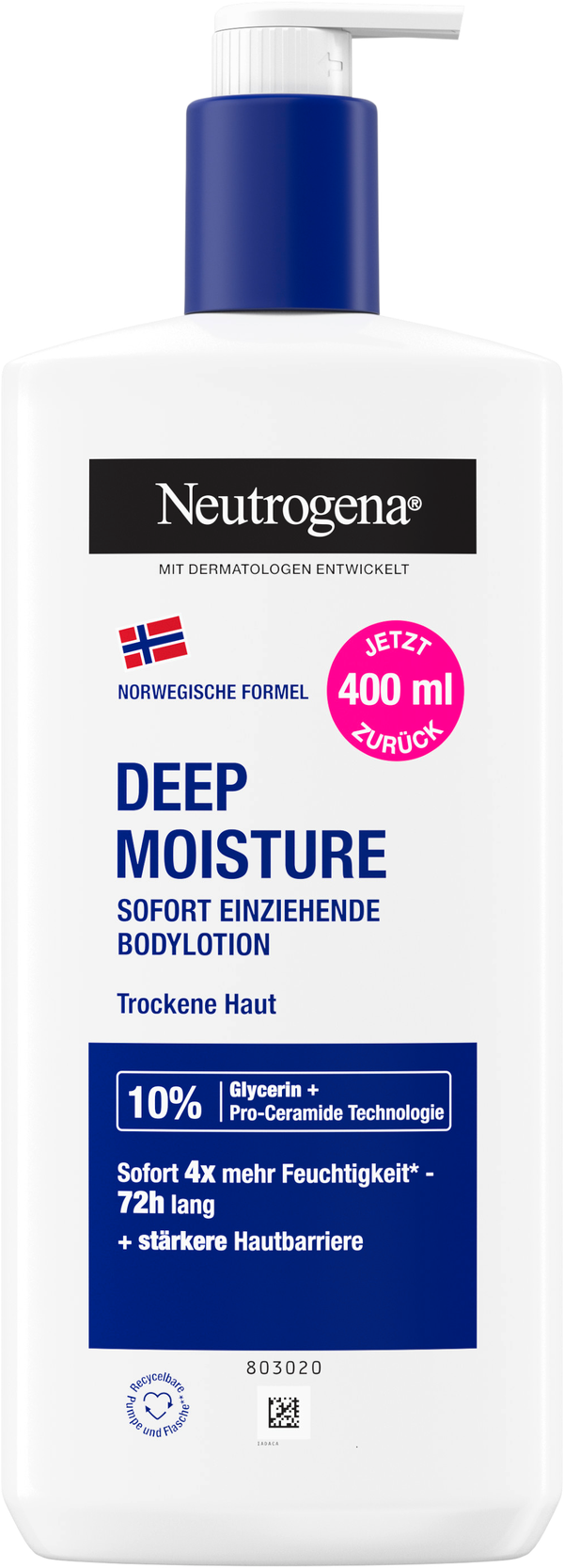 Neutrogena Norwegische Formel Deep Moisture sofort einziehende Bodylotion 400ml