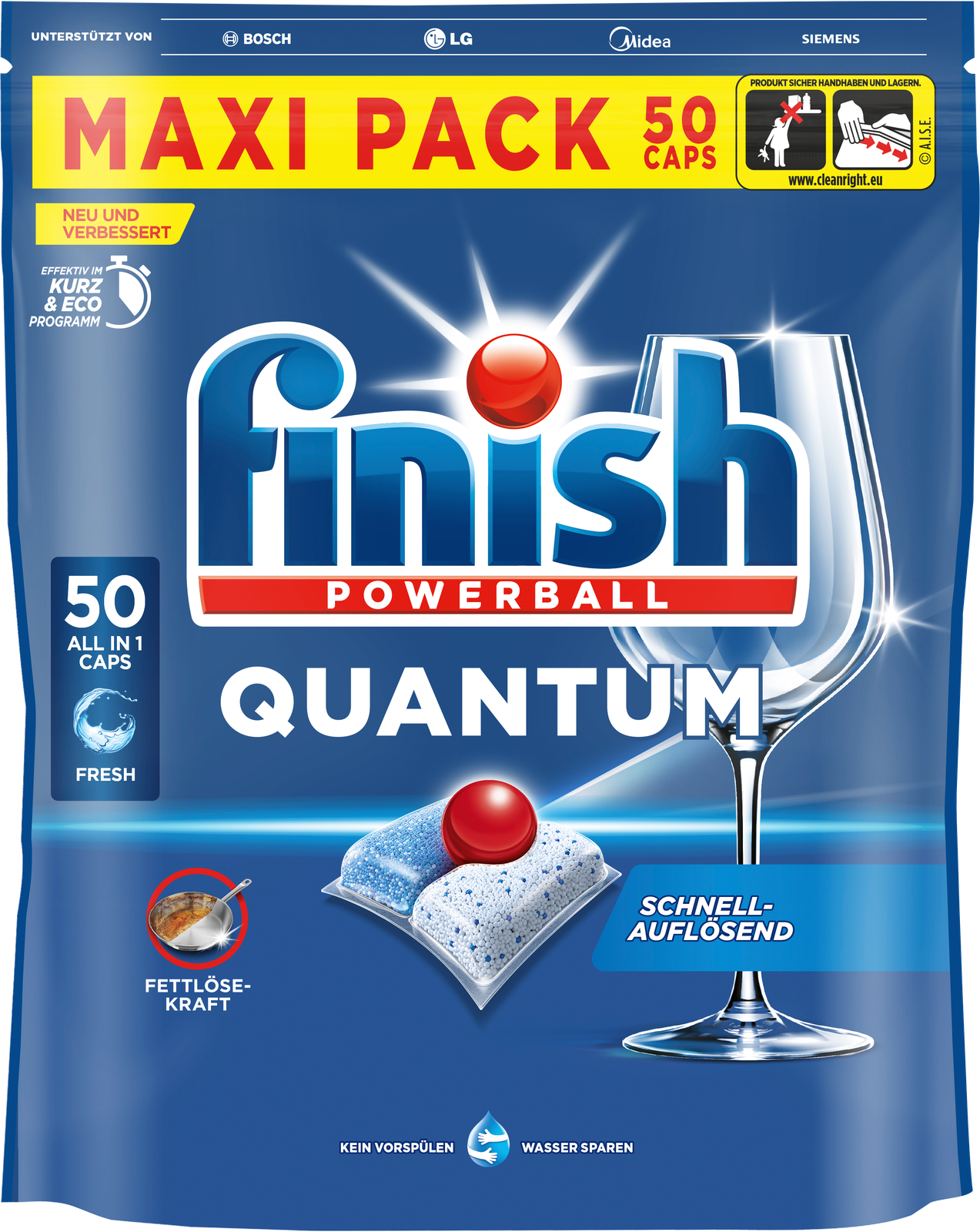 Finish Quantum Maxipack Fresh 50Caps 520g