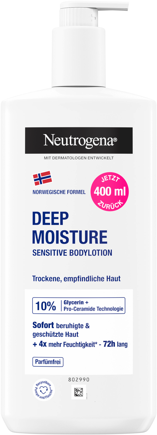 Neutrogena Norwegische Formel Deep Moisture Sensitive Bodylotion 400ml