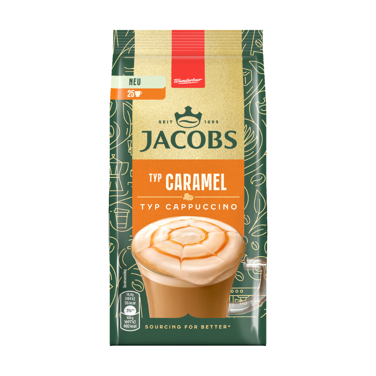Jacobs Капучино карамель 360g