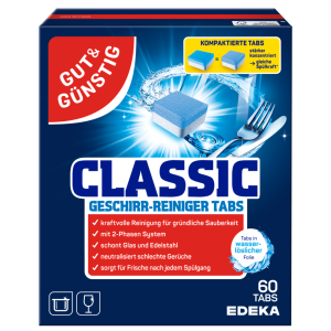 GUT&GÜNSTIG Geschirr-Reiniger Tabs Classic 60ST 720g