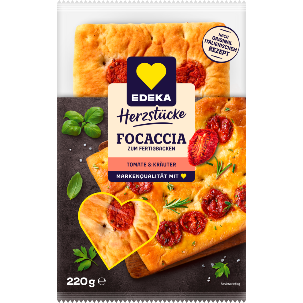 EDEKA Herzstücke Focaccia Tomate Kräuter 220g