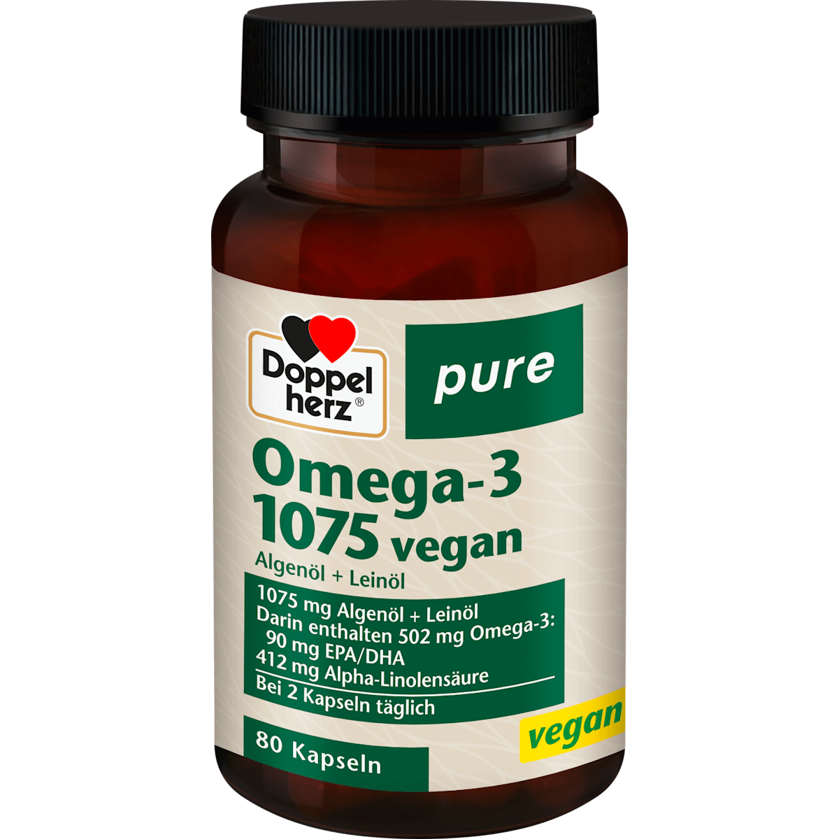 Doppelherz Pure Omega-3 Vegan 80Kapseln 61,2g