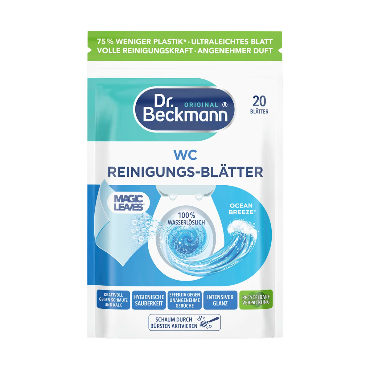 Dr.Beckmann WC Reinigungs-Blätter Ocean Breeze 20ST 44g