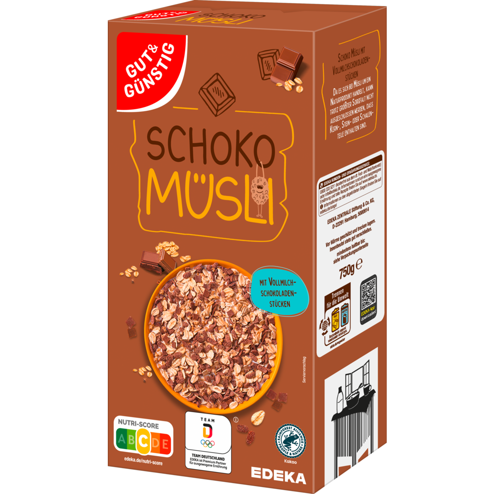 GUT&GÜNSTIG Мюсли шоколад 750g