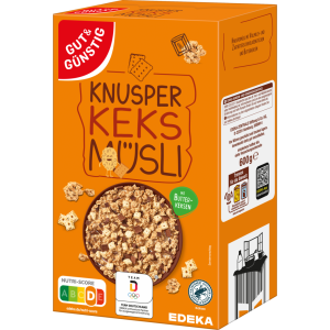 GUT&GÜNSTIG Knuspermüsli Schoko Keks 600g