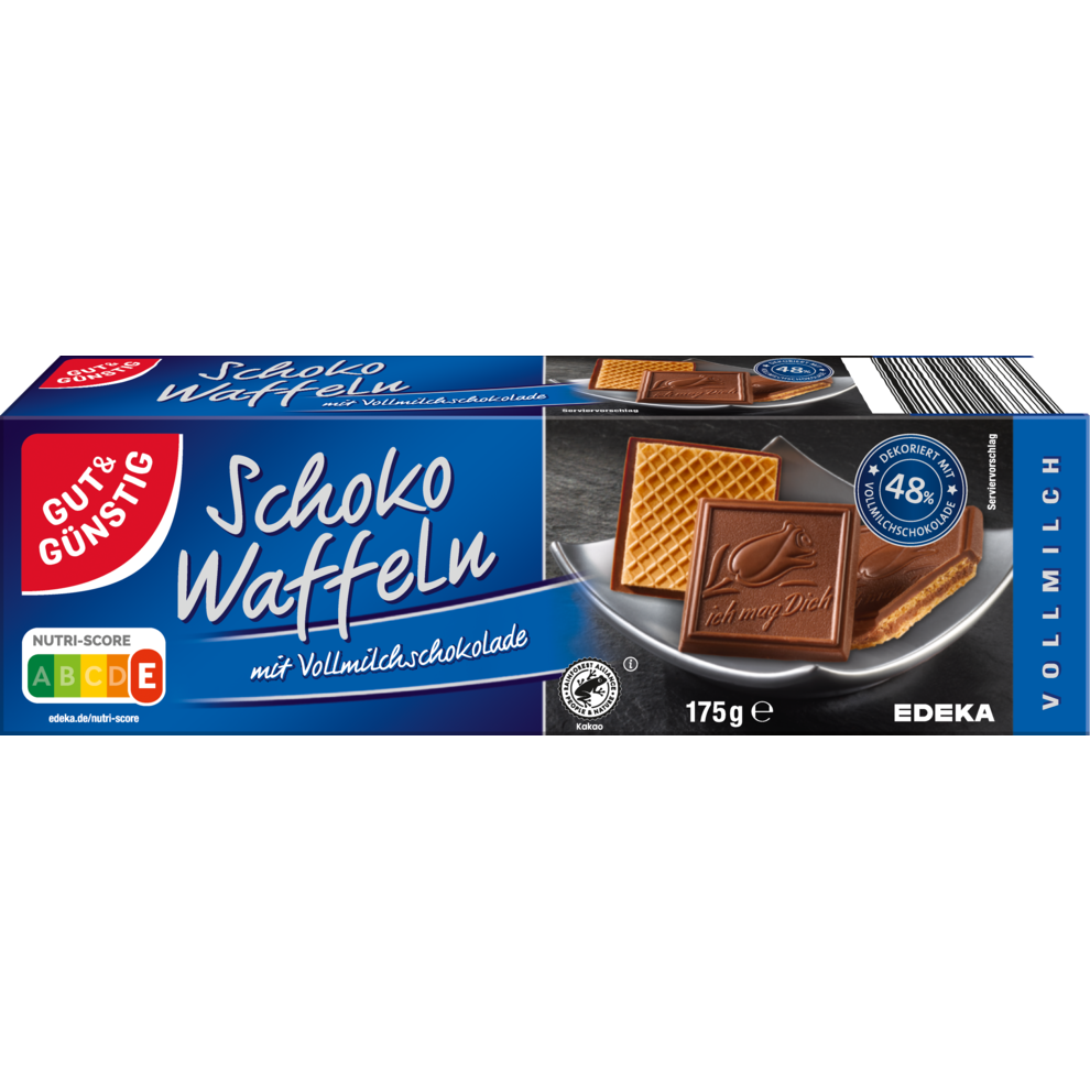 GUT&GÜNSTIG Schoko Waffeln Vollmilch 175g