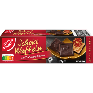 GUT&GÜNSTIG Schoko Waffeln Zartbitter 175g