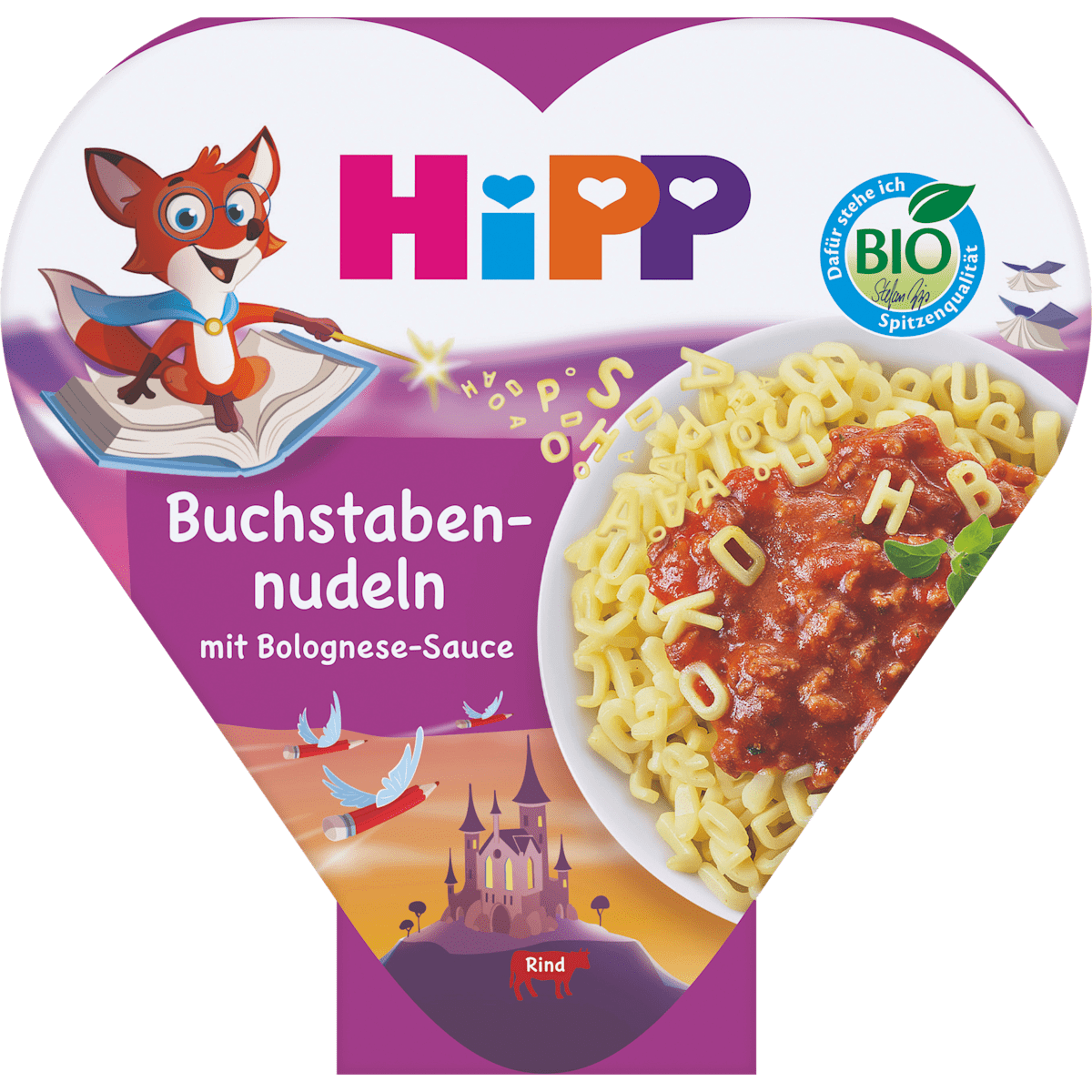 Bio Hipp Nudel ABC mit Bolognese Sauce 250g