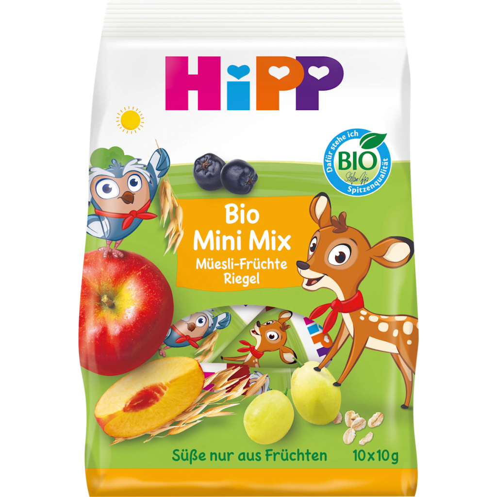 Bio Hipp Mini Mix Müesli Früchte Riegel 100g