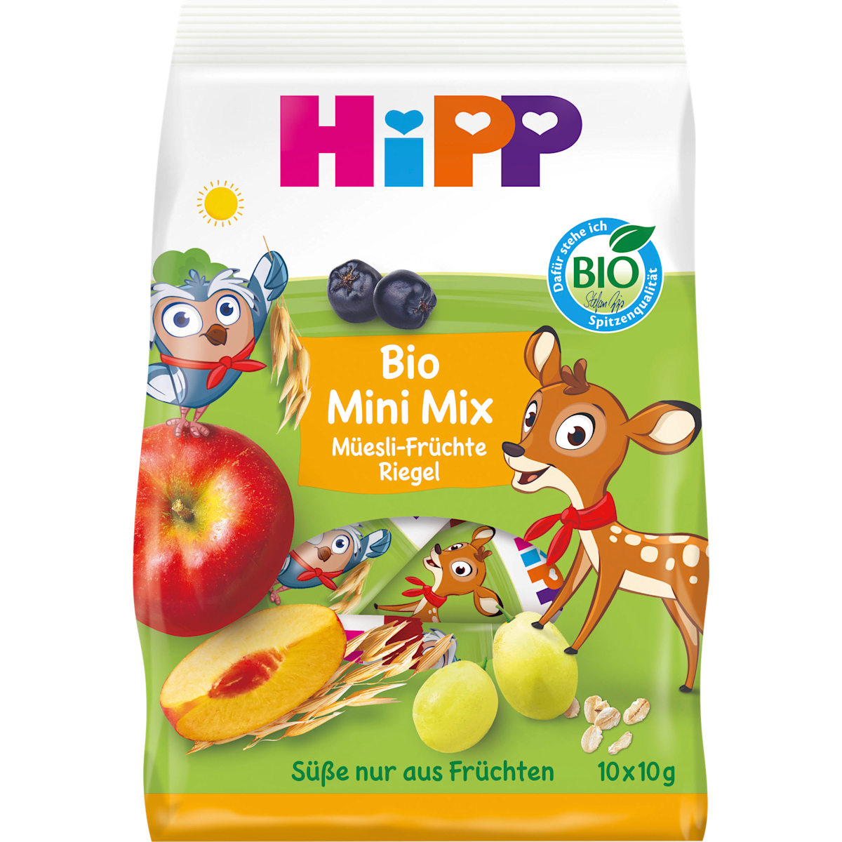 Bio Hipp Mini Mix Müesli Früchte Riegel 100g