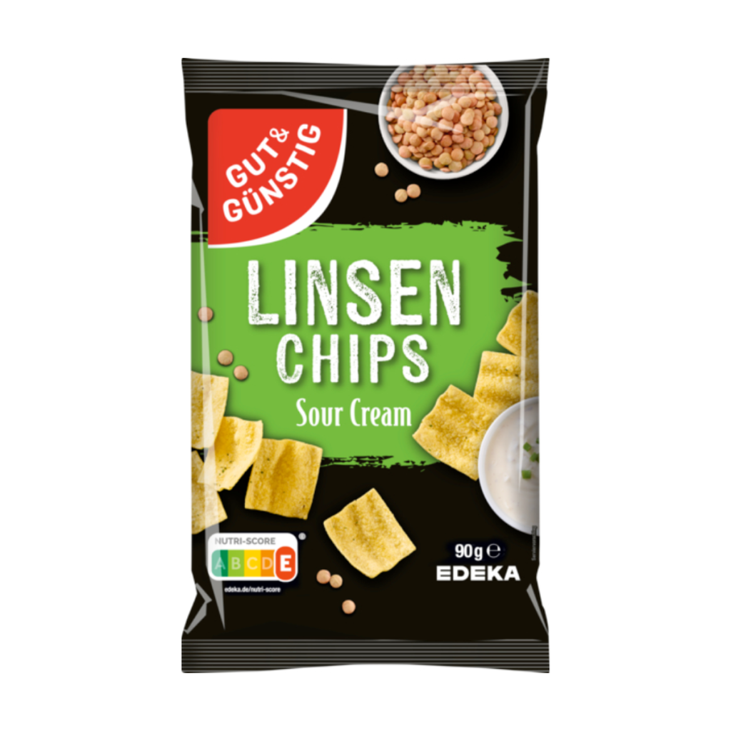 GUT&GÜNSTIG Linsenchips Sour Cream 90g