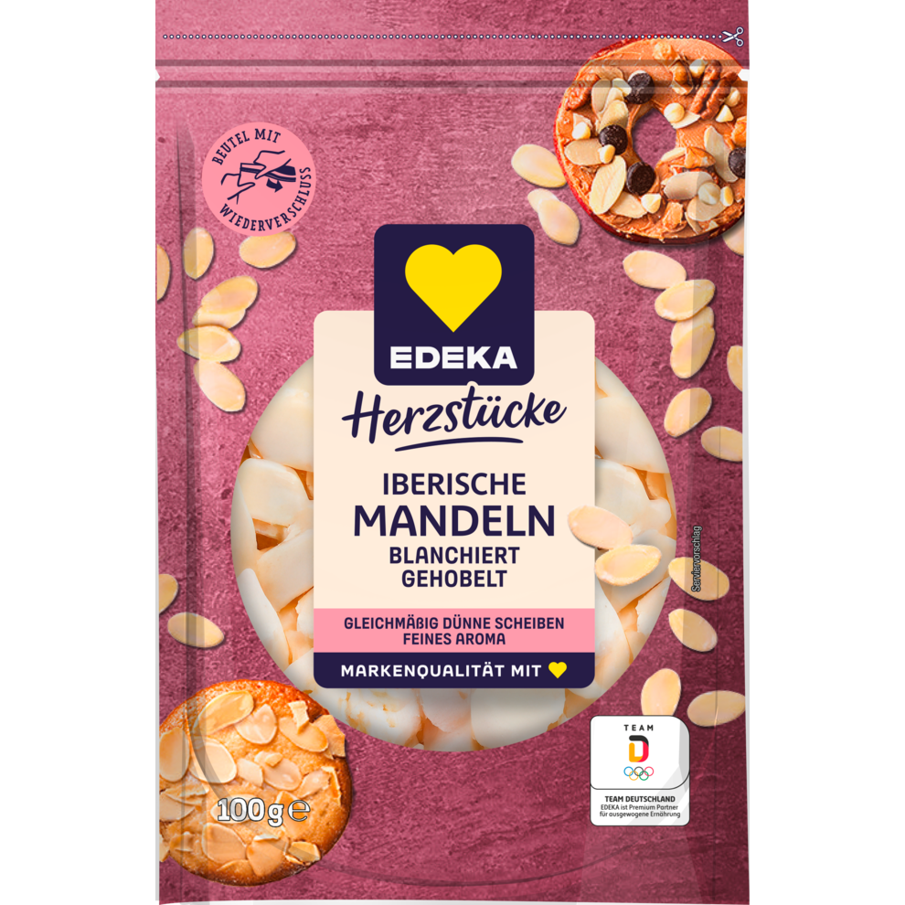 EDEKA Herzstücke Iberische Mandeln blanchiert gehobelt 100g